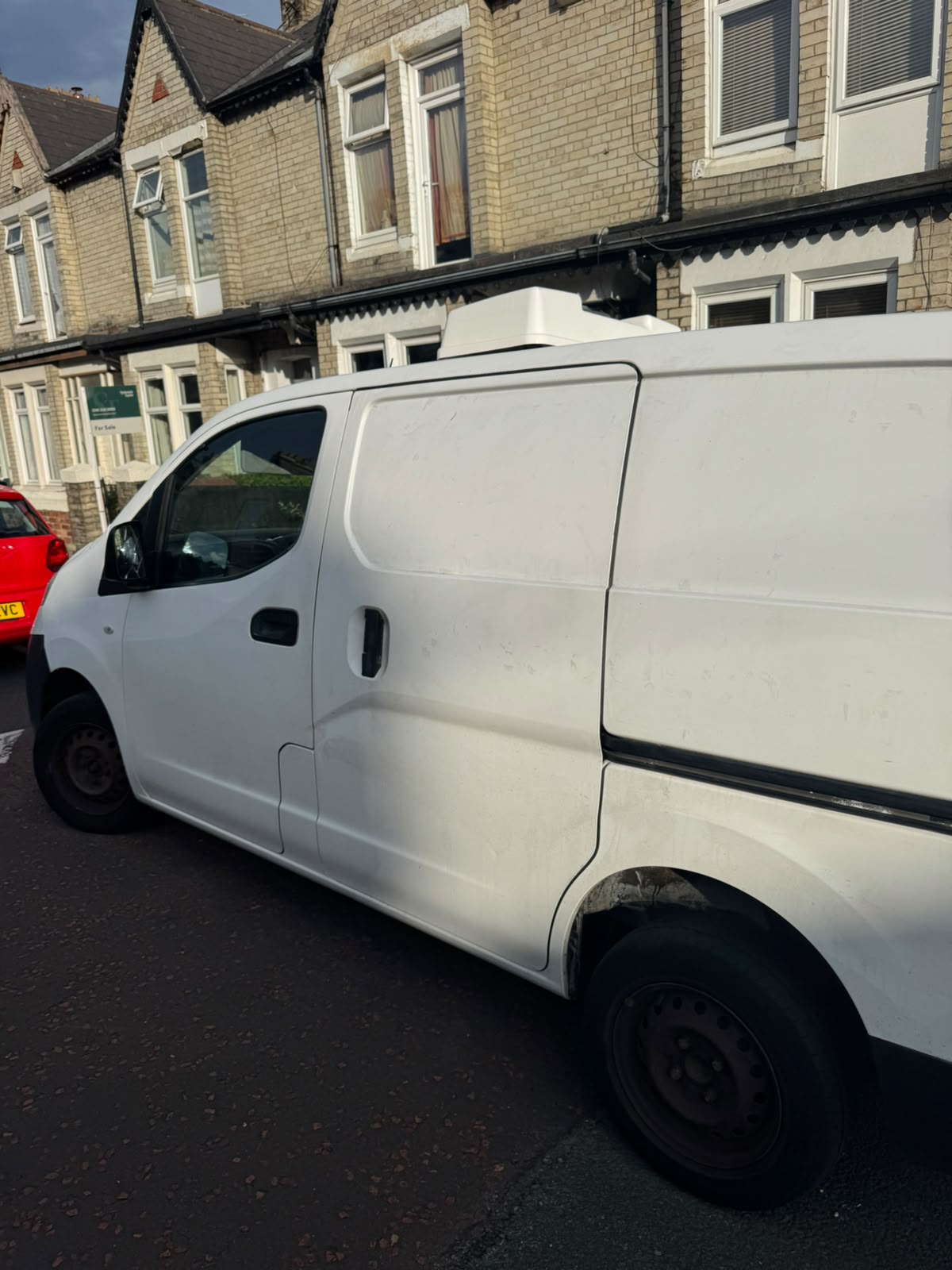 The North East Mobile Butchers van parked up on a North East residential street on a delivery round